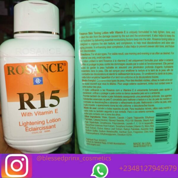 ROSANCE R15 WITH VITAMIN E LIGHTENING LOTION (500ML)