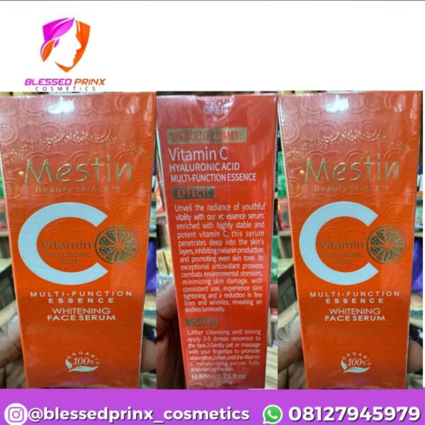 MESTIN VITAMIN C WITH HYALURONIC ACID, MULTI FUNCTION ESSENCE WHITENING FACE SERUM 50ml