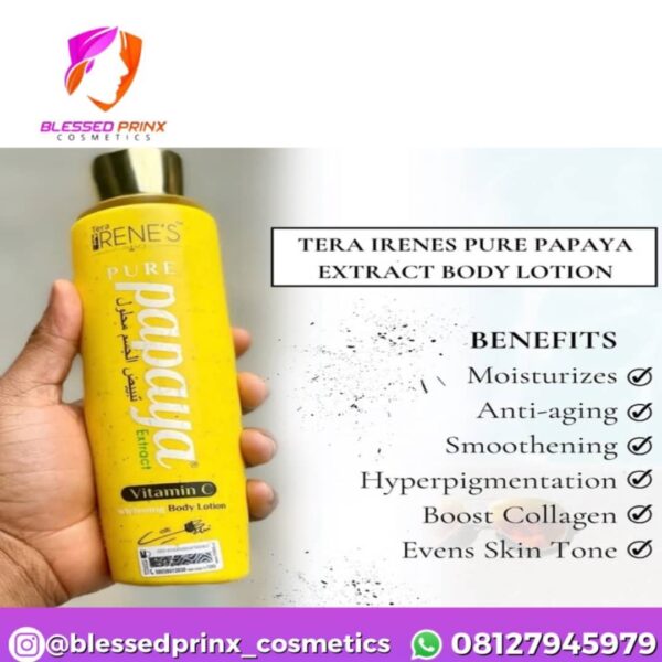 Tera Irene's Pure Papaya Extract body lotion (Vitamin C & Gold)