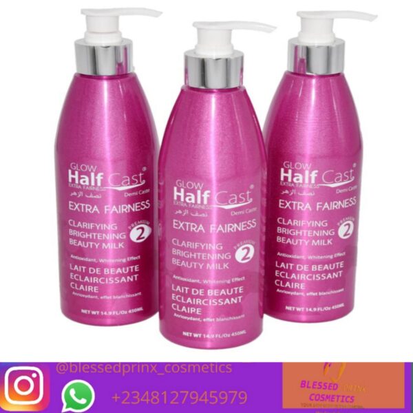 Glow Half Cast Extra Fairness Clarifying Brightening Beauty Milk 400ml