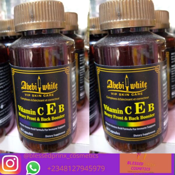 ABEBI WHITE VITAMIN C E B HEAVY FRONT AND BACK BOOSTER CAPSULE (60 CAPSULES)