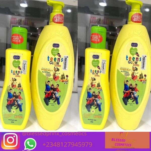 Eden Teens Glow Shower Milk 100ml & milk Lotion 400ml