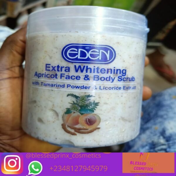Eden Extra Whitening Apricot Face And Body Scrub 500g