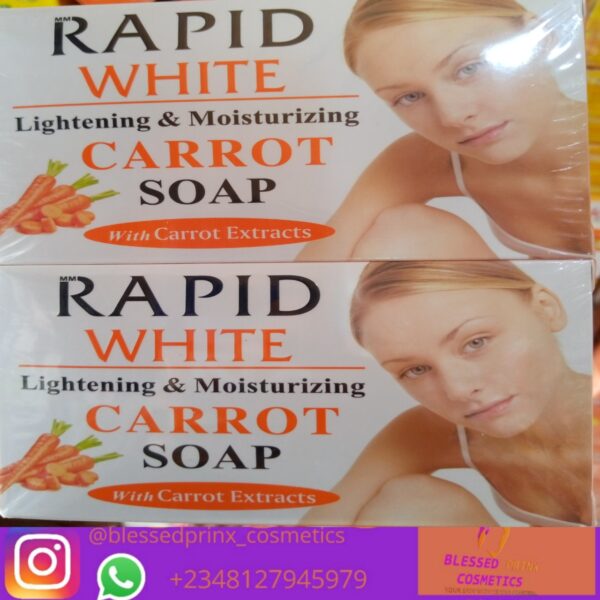 RAPID WHITE LIGHTENING & MOISTURIZING CARROT SOAP (4PICS)
