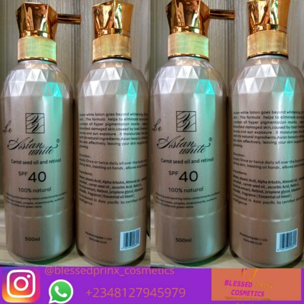 ASIAN WHITE CARROT SEED OIL AND RETINOL LOTION (SPF40) 500ML
