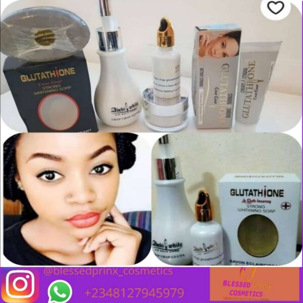 ABEBI WHITE VIP CHAP CHAP FAST ACTION WHITENING MILK + SOAP+ SERUM + FACE CREAM