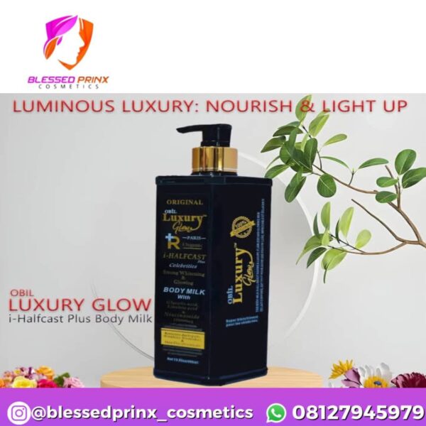 OBIL LUXURY GLOW WHITENING BODY LOTION (Halfcast, Gold & carrot)
