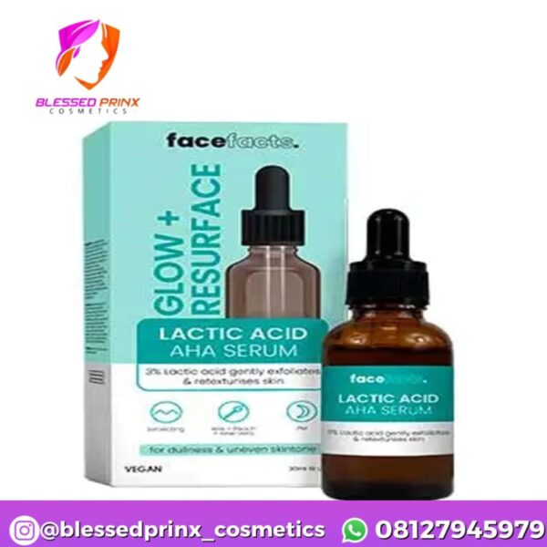 Face Facts Glow & Resurface Lactic Acid Facial Serum 30ml