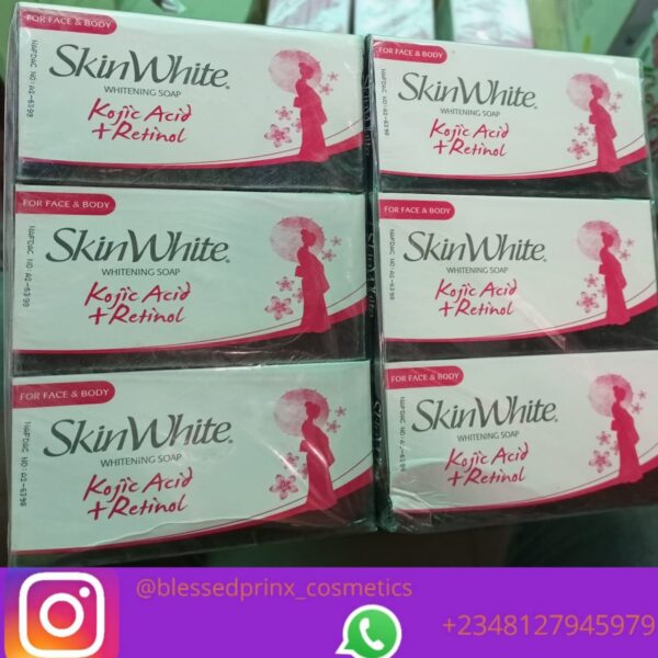 SKIN WHITE WHITENING SOAP KOJIC ACID+RETINOL FACE & BODY (6pics)
