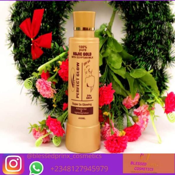 PERFECT GLOW PURE KOJIC GOLD WITH EGYPTIAN MILK, ARBUTIN FAIR, & LIGHTENING LOTION (400ml)