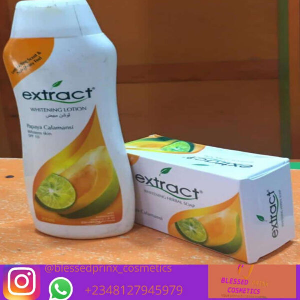 EXTRACT WHITENING LOTION 300ML (1PIC) & EXTRACT HERBAL WHITENING SOAP (6PICS)