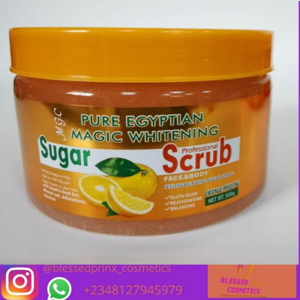 PURE EGYPTIAN MAGIC WHITENING SUGAR SCRUB FACE & BODY ORANGE PEELING SCRUB