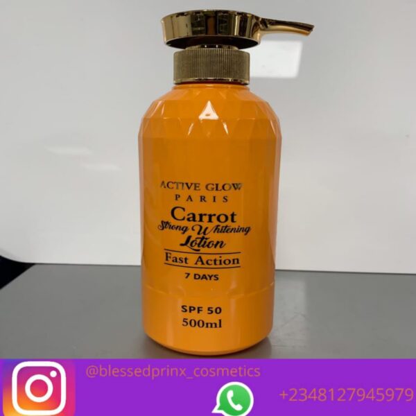 ACTIVE GLOW PARIS CARROT STRONG WHITENING LOTION SPF 50 (500ml)