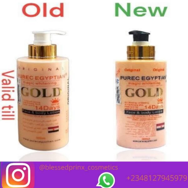 PUREC  EGYPTIAN GOLD FACE & BODY WHITENING LOTION 3ooml