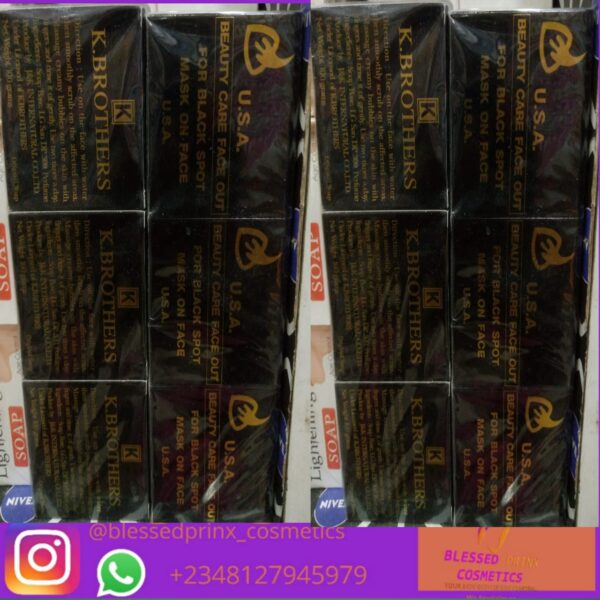 K-BROTHERS Original Beauty Care USA  soap for Black SPOT Body & FACE 50G (pack of 6pics)