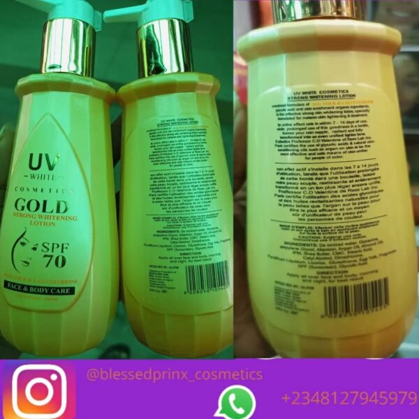 UV WHITE COSMETICS GOLD STRONG WHITENING LOTION (300ML)