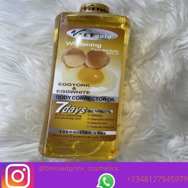 Veetgold Egg Yolk & Egg White Body Corrector Oil 1000ml