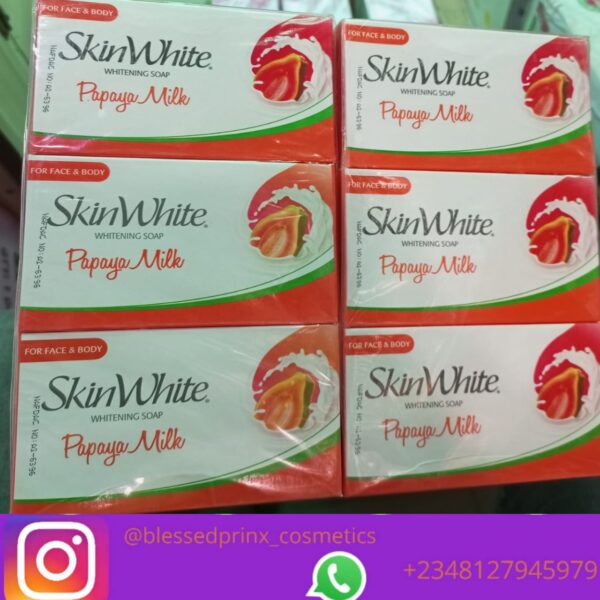 SKIN WHITE WHITENING SOAP PAPAYA MILK FACE & BODY (6pics)