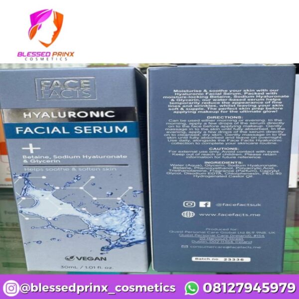 FACE FACTS HYALURONIC FACIAL SERUM