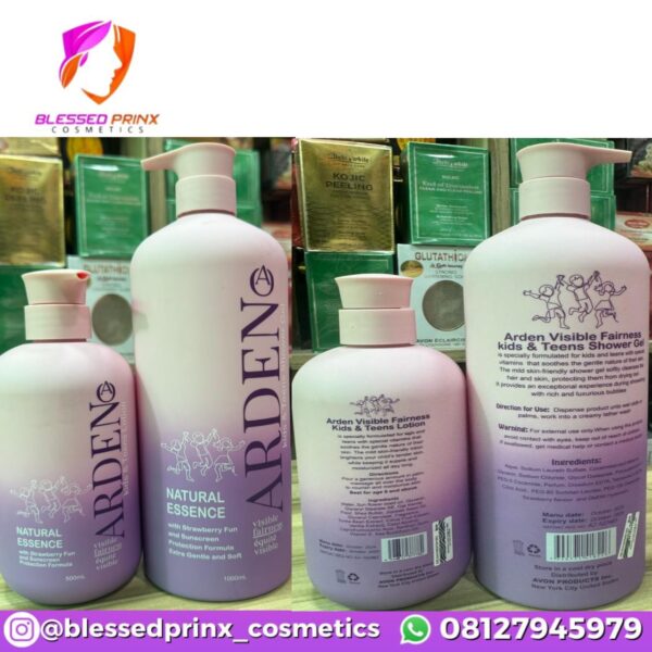 ARDEN VISIBLE FAIRNESS KIDS AND TEENS LOTION 500ML (Lotion & Shower Gel 1000ML)