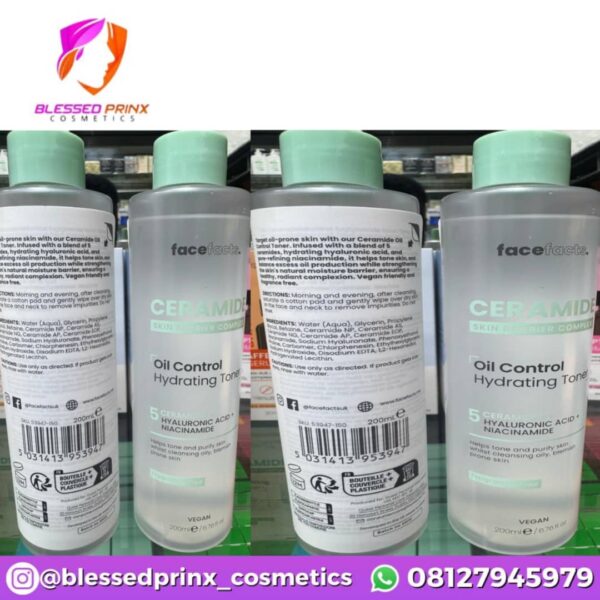 FACE FACTS CERAMIDE OIL CONTROL HYDRATING TONER 200ML